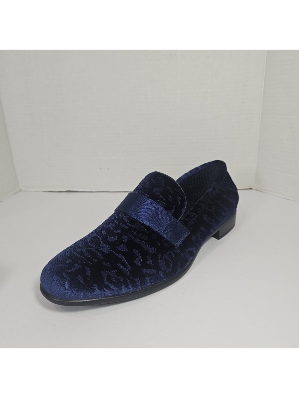 Robert David Splash Blue Camo Velvet Smoking Slipper Loafers Men’s 9 M Clubwear